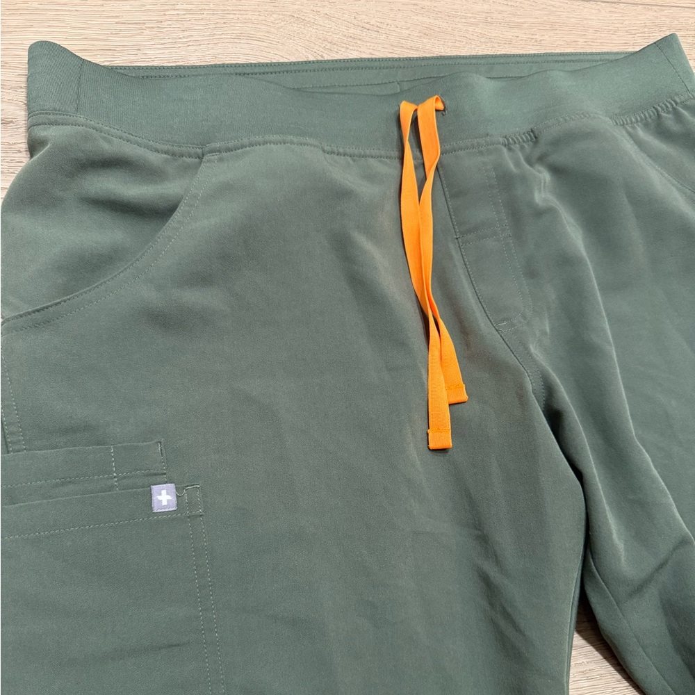 Moss green figs scrub pants